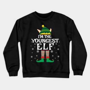 I'm The Youngest Elf Matching Family Christmas Pajama shirt Crewneck Sweatshirt